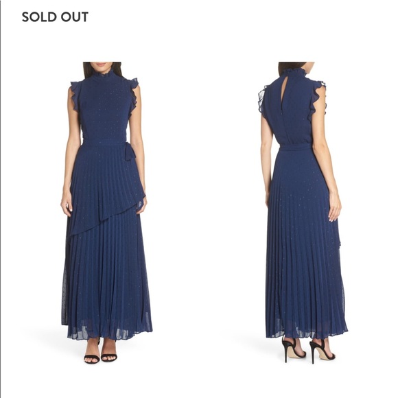 Chelsea28 Dresses & Skirts - Wrap Waist Pleated Maxi Dress Chelsea 28 Size S